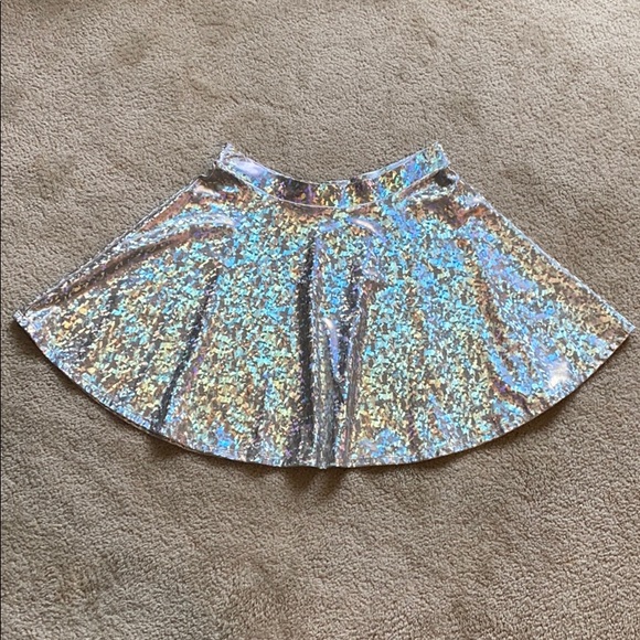 Forever 21 Dresses & Skirts - Holographic Skater Skirt 🤍